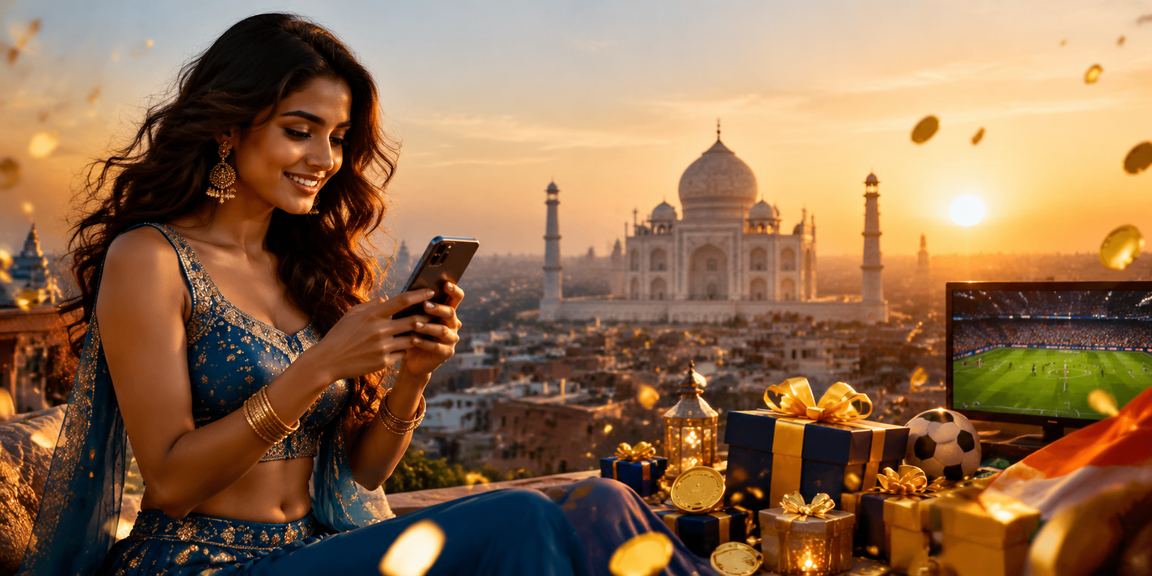 Agra Taj Mahal area with mobile users engaging in Andar Bahar online