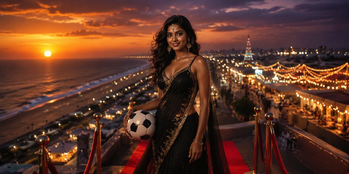Chennai Marina Beach area with sport betting and live entertainment